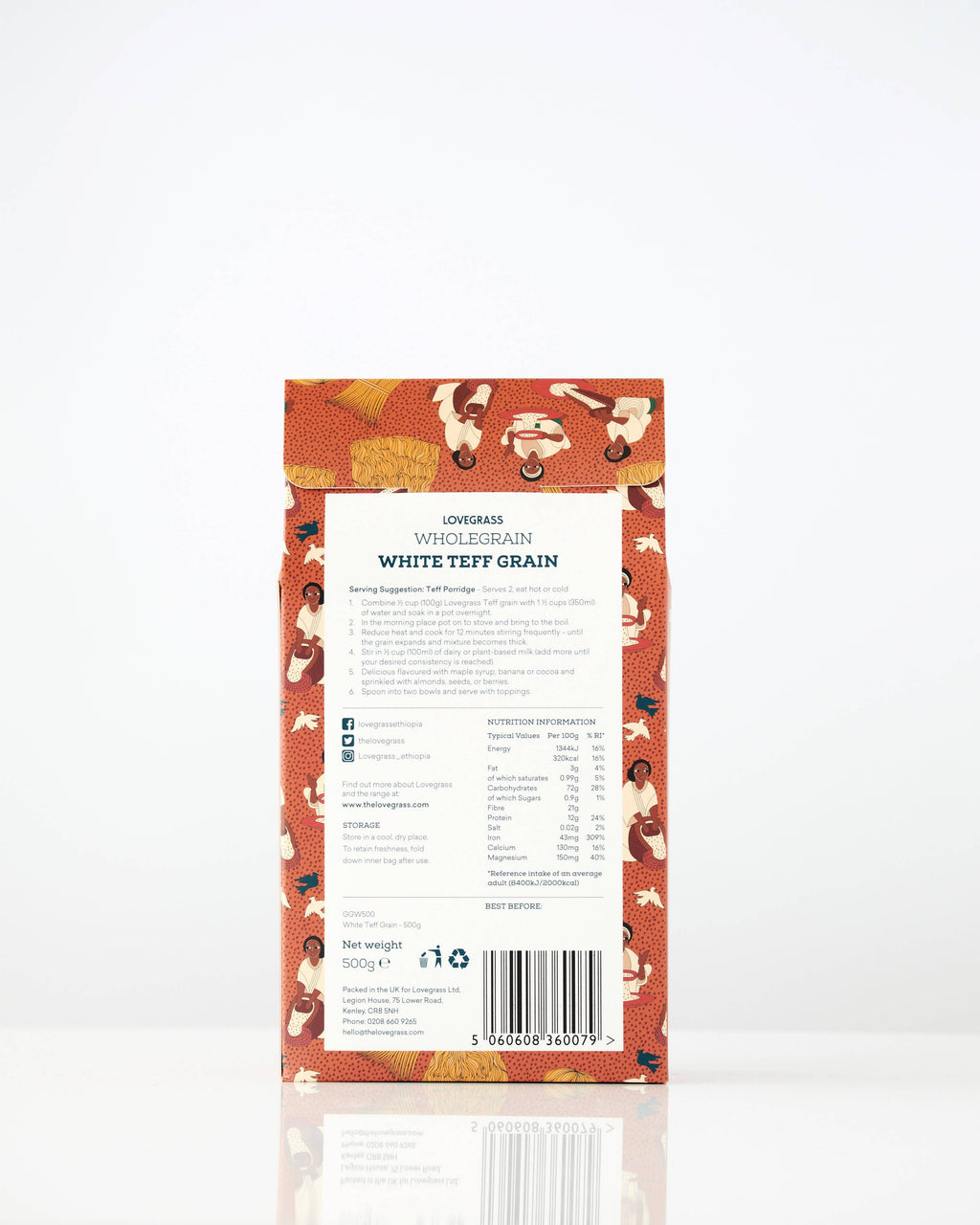 Lovegrass Ethiopia – Grain de teff blanc – 500g