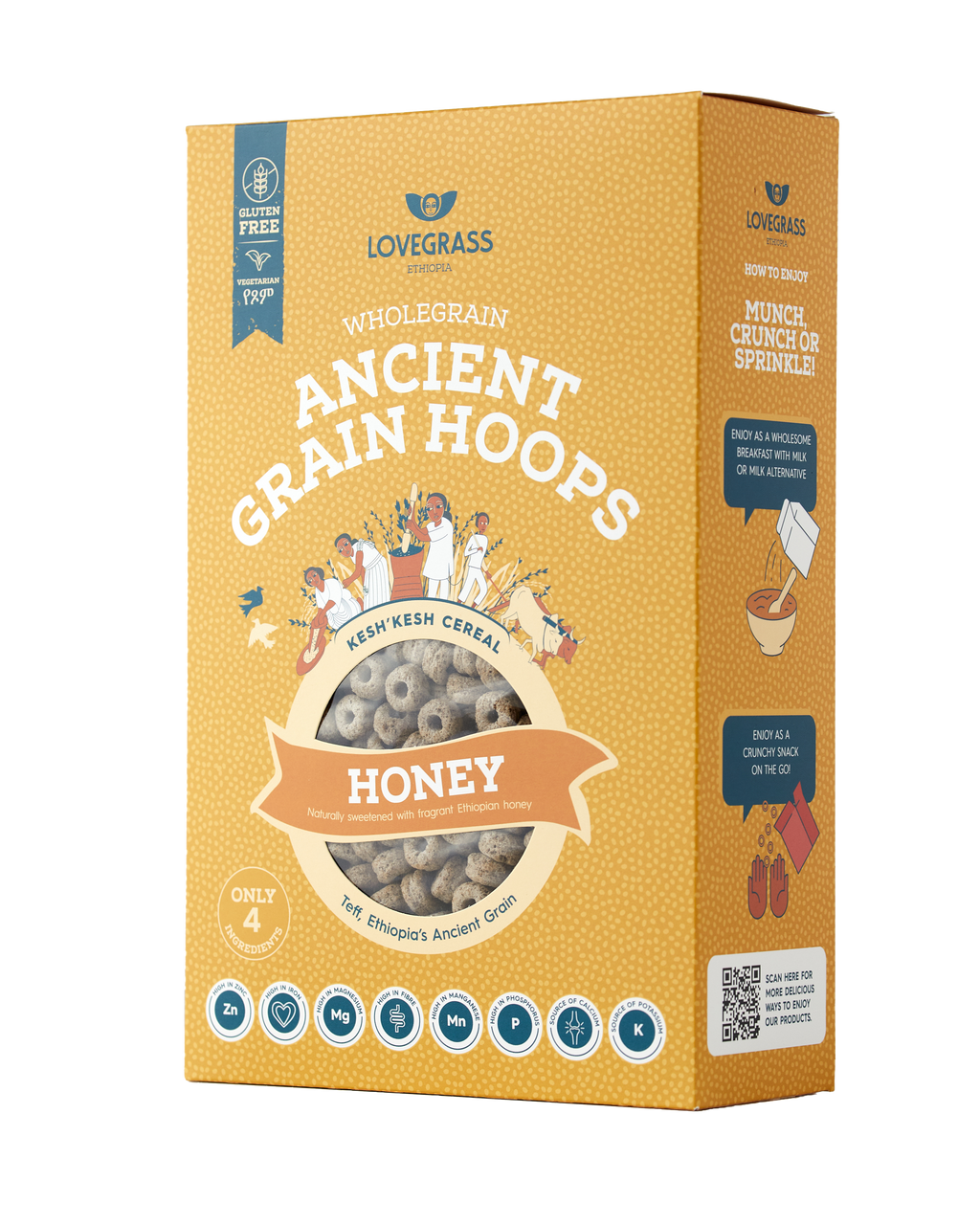 Lovegrass Ethiopia – Pack Découverte Céréales de Teff sans Gluten – 3 x 350 g