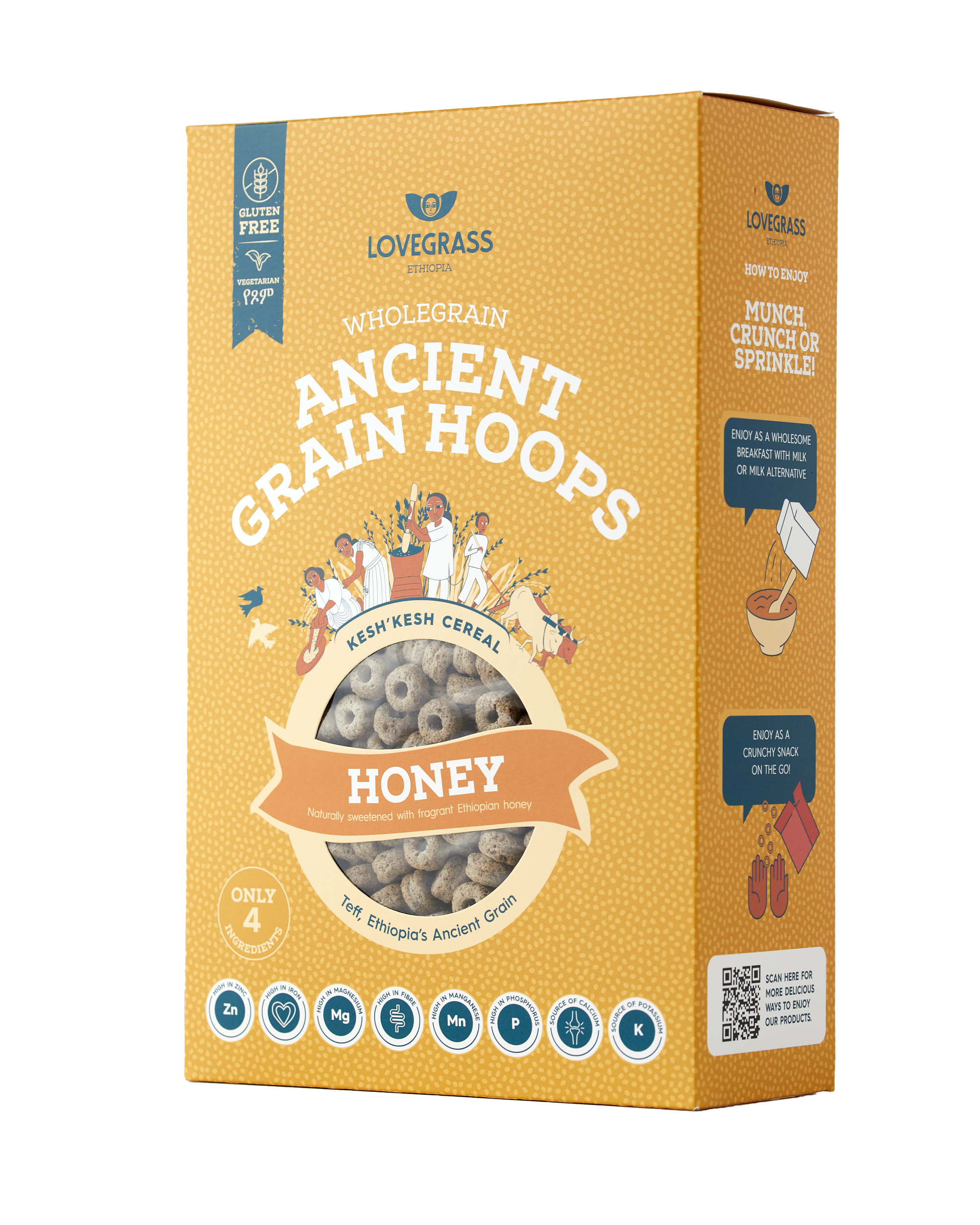 Lovegrass Ethiopia – Pack Découverte Céréales de Teff sans Gluten – 3 x 350 g