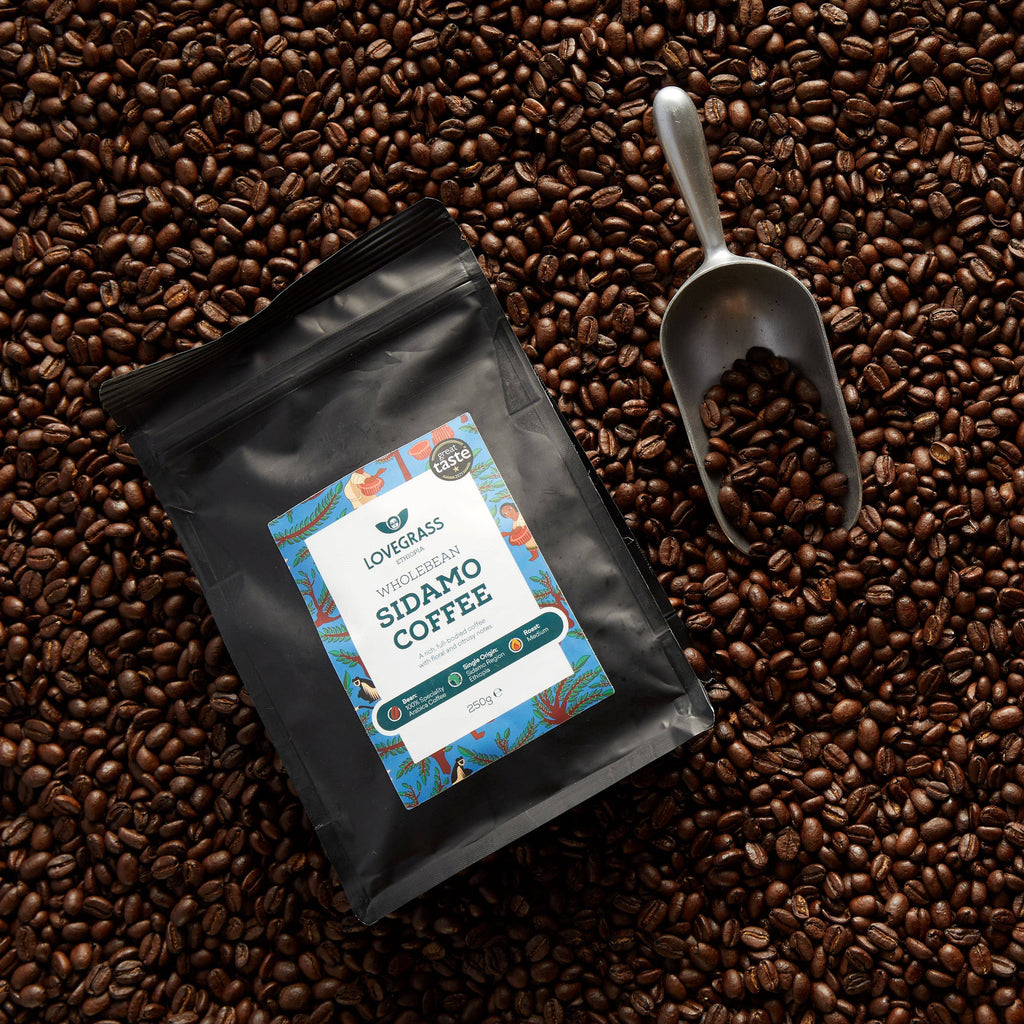 Lovegrass Ethiopia – Café en Grains Sidamo  – 250 g