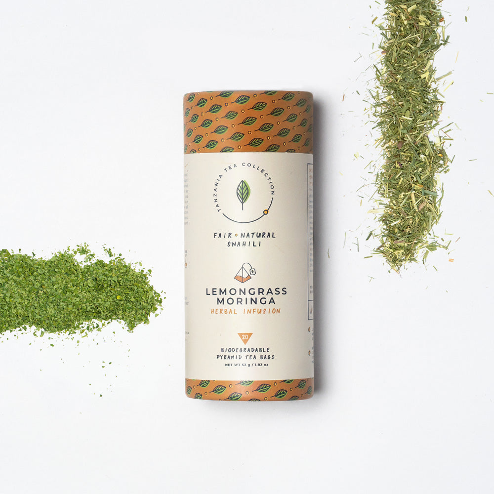 Kazi Yetu – Infusion Moringa & Citronnelle | Tube 20 sachets – 50 g